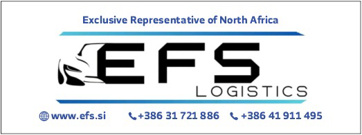 لوحة الوكيل الحصري لشمال إفريقيا لشركة EFS Logistics